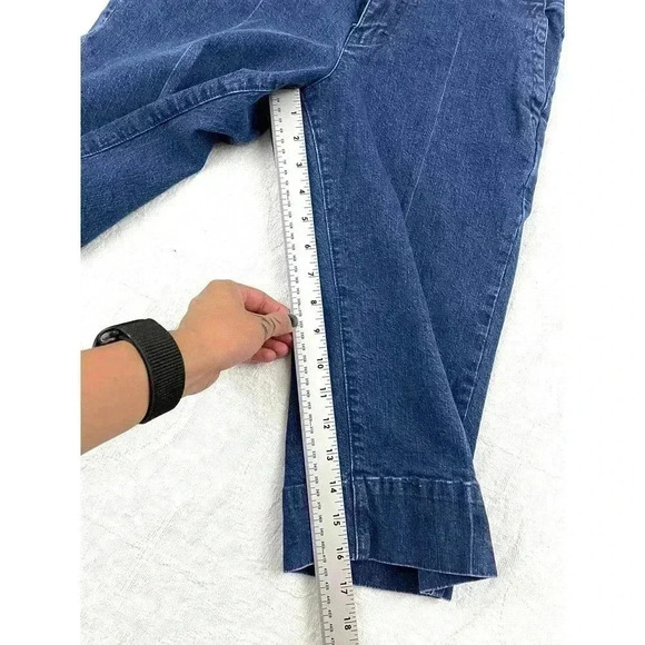 VTG Tommy Hilfiger Women's Blue Denim Jeans Sz 8 Culottes Wide Leg Flare Retro - Picture 9 of 11